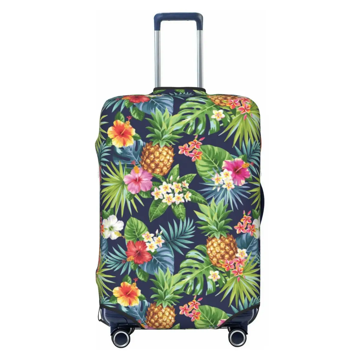 

Custom Summer Tropical Fruits Pineapples Travel Luggage Cover Dust Proof Suitcase Cover Protector Fit 18-32 Inch