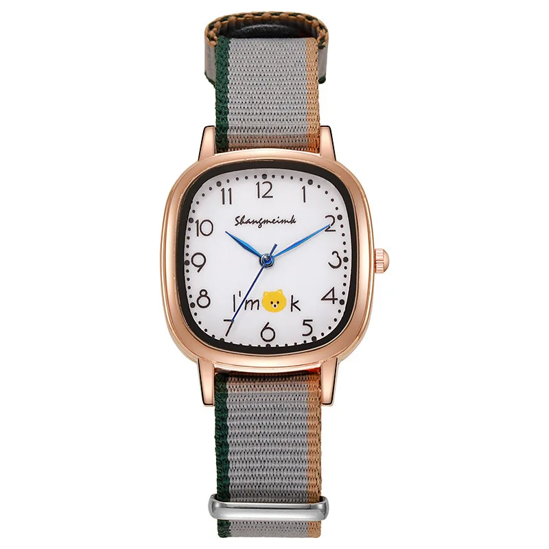 موضة جديدة فاخرة الأطفال الكرتون ساعة امرأة قماش حزام ساعة قماش للسيدات ساعات كوارتز Reloj Mujer الاطفال الفتيات على مدار الساعة