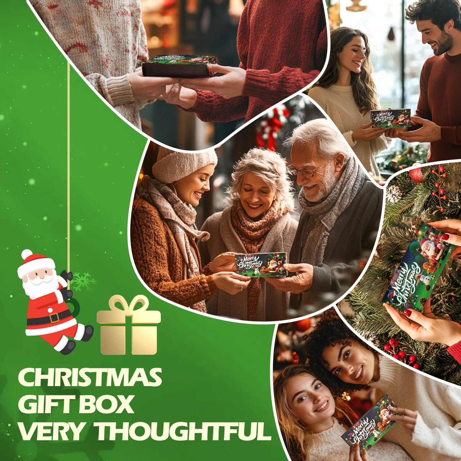 6PCS 10ML Merry Christmas perfumes -Christmas Wreath Christmas Bells Christmas Goblin Christmas Stockings Pine Cones Nutcracker