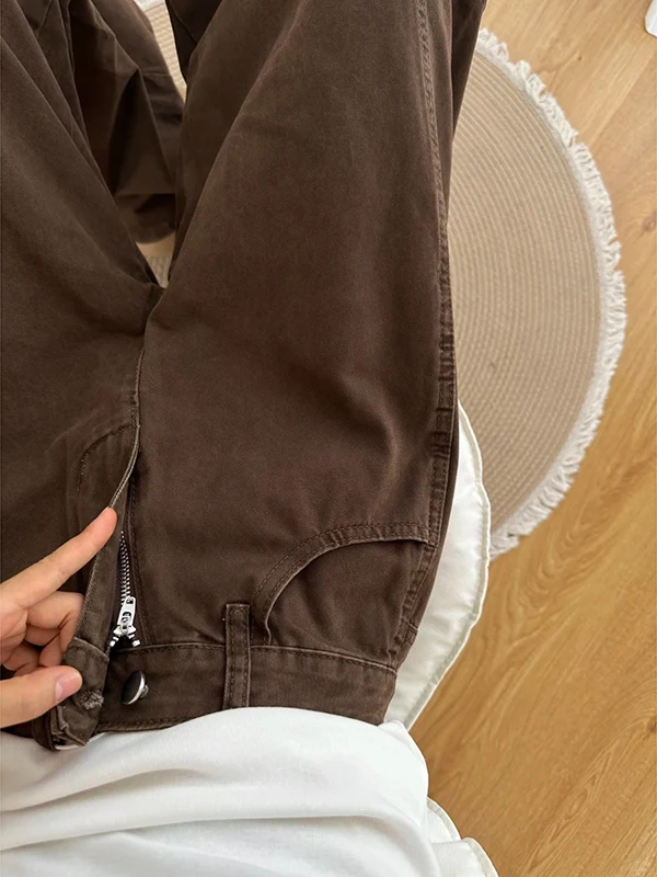 กางเกงยีนส์ทรงหลวมเอวสูงสไตล์เรโทรสำหรับผู้หญิง  ใส่ทำงาน  ทรงตรง  ยาวคลุมเท้า  สำหรับฤดูใบไม้ร่วงและฤดูหนาว