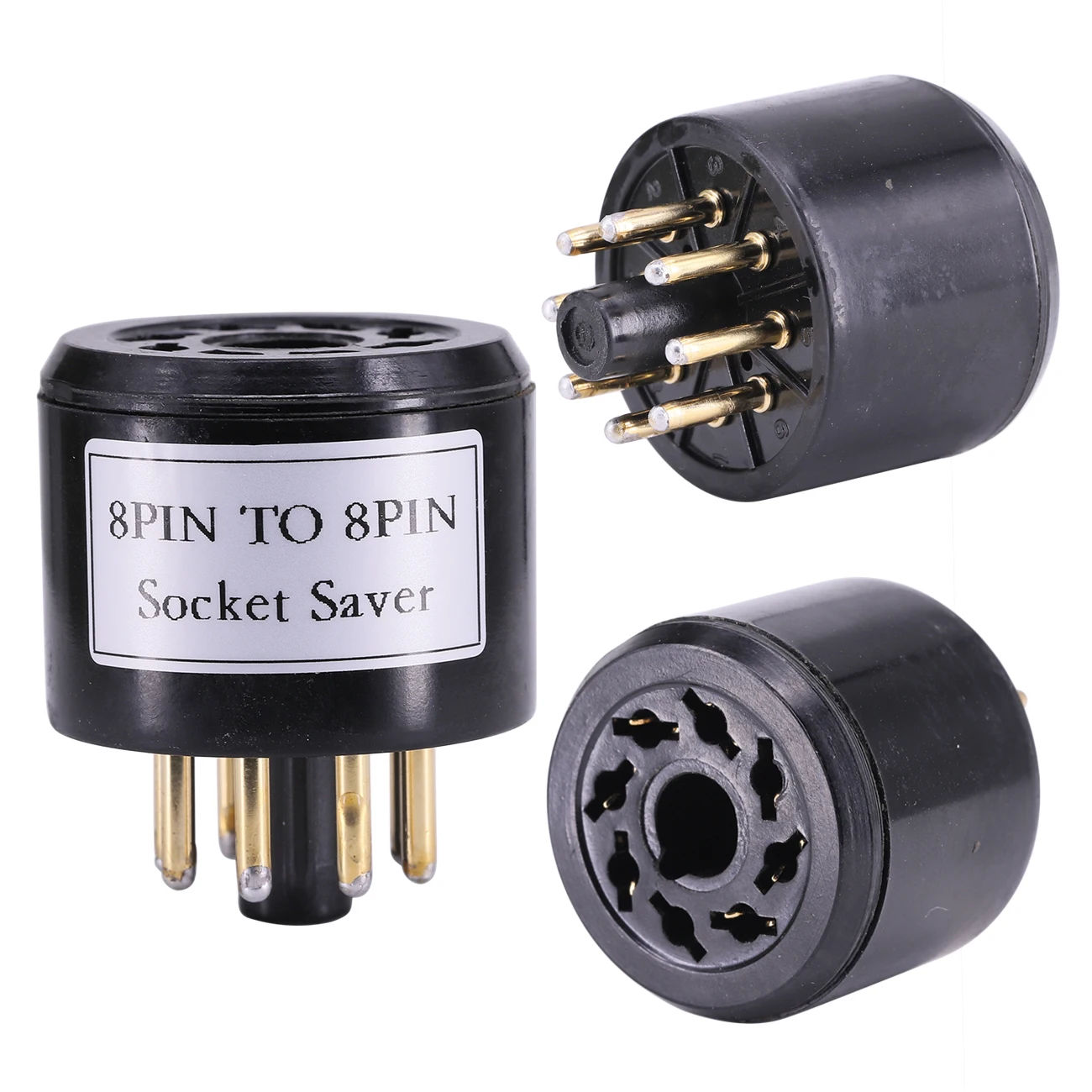 1PC 8PIN TO 8PIN Socket Saver For KT88 KT66 6L6 6V6 EL34 6CA7 6550 6N8P 6N9P 6SL7 6SN7 Tube Audio HIFi Test Socket