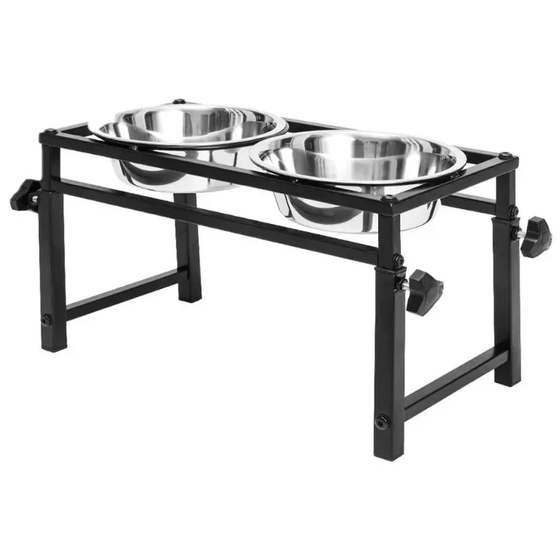 

Pet automatic feeder, dog bowl rack removable dog feeder, stainless steel basin