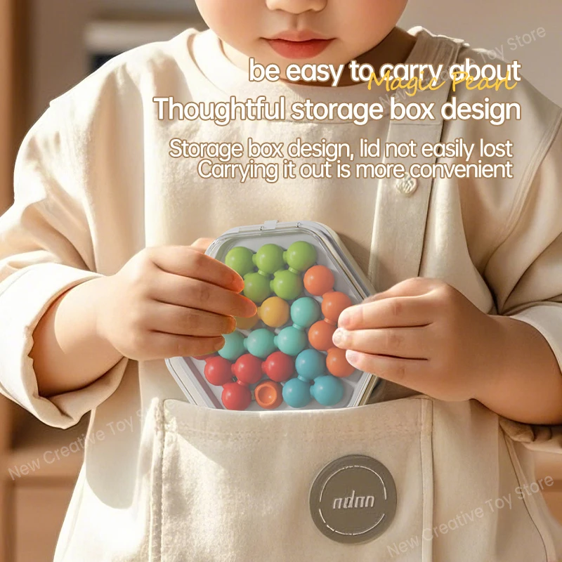 الذكية قوس قزح الذكاء ماجيك حبة الأطفال التفكير المنطقي التدريب لغز حل كسر المستوى لعبة الكرة والدبابيس #5