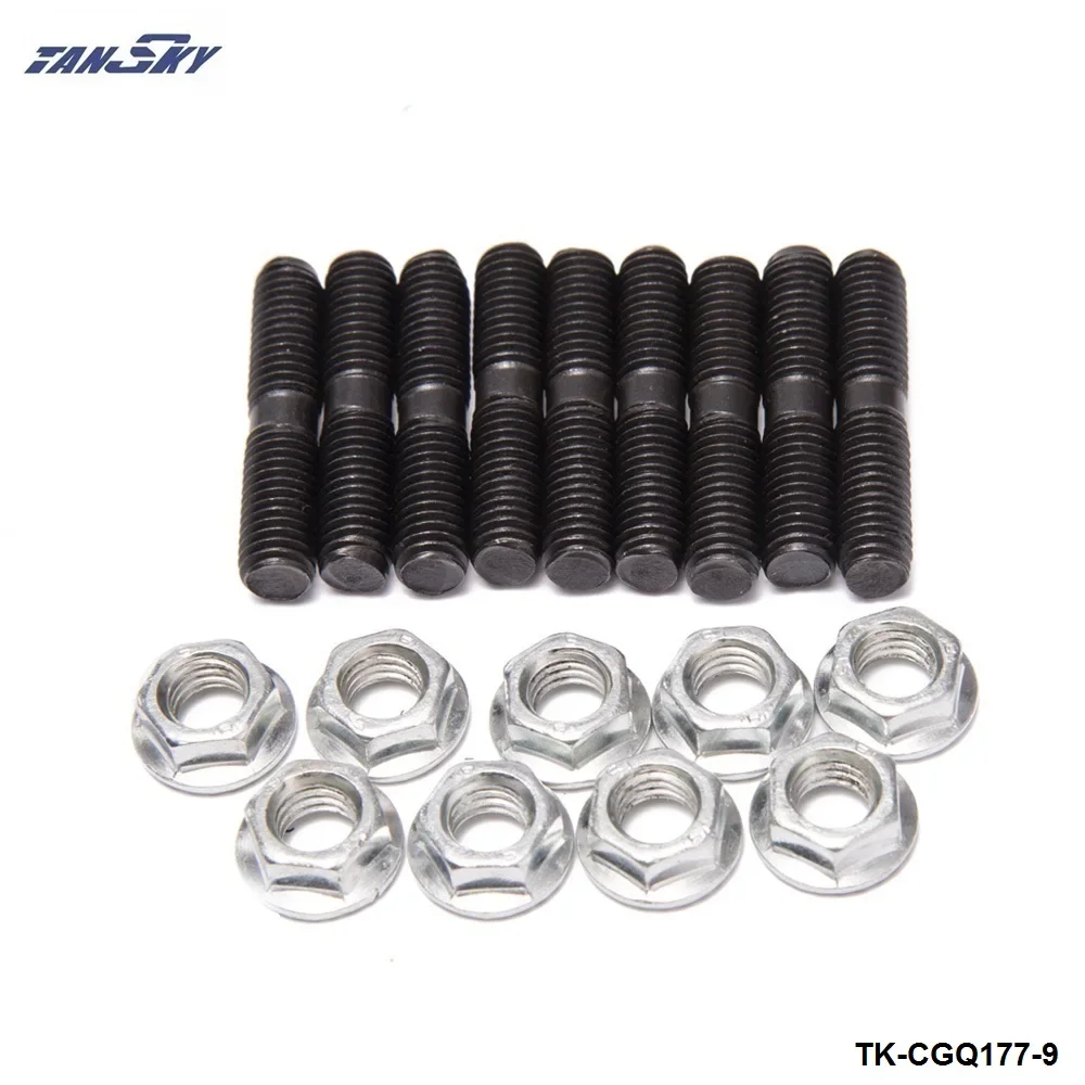 9 x Turbo Stud Nut Kit For Nissan T25 T28 RB26 SR20 CA18 Turbocharger M8x1.25 TK-CGQ178