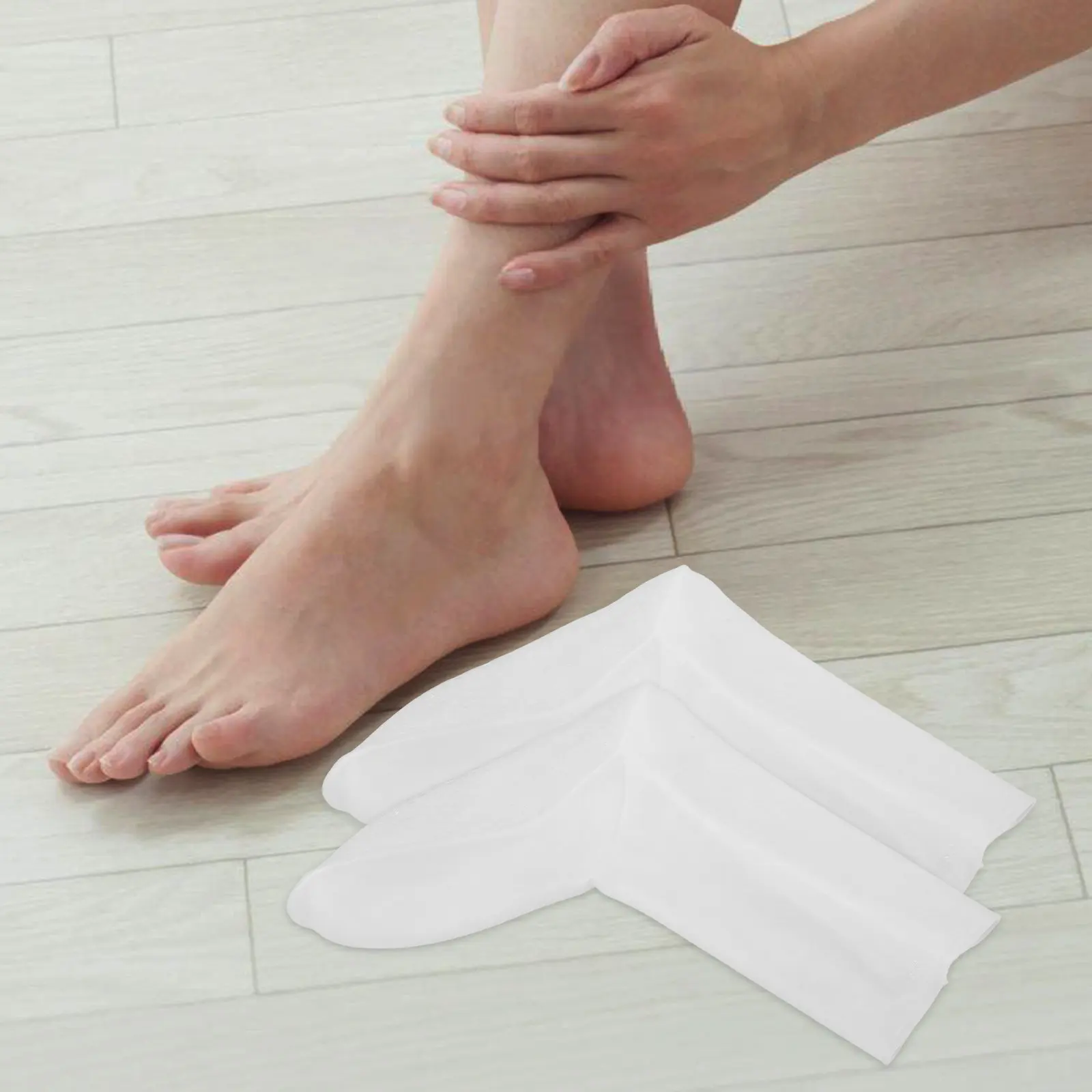 

1 пара силиконовых носков с высокой эластичностью и гелевой подкладкой для смягчения сухих потрескавшихся стоп, увлажняющие носки для ухода за ногами для женщин, амортизирующие