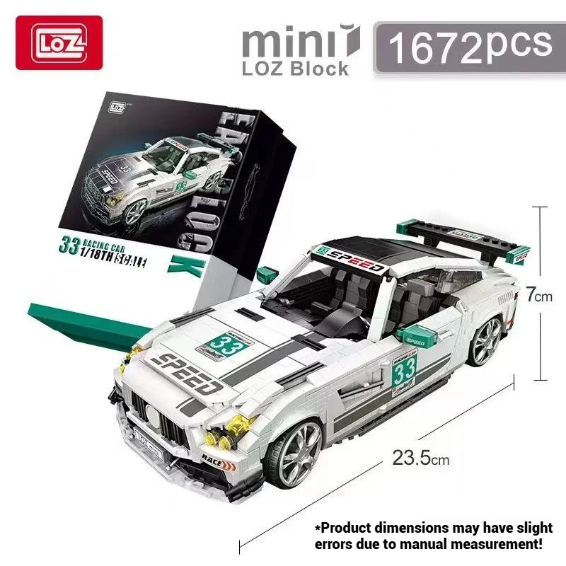 

LOZ имитация спортивного автомобиля, сборка игрушек, украшение, строительные блоки, модель автомобиля, развивающая игрушка, детские игрушки, автомобиль в подарок