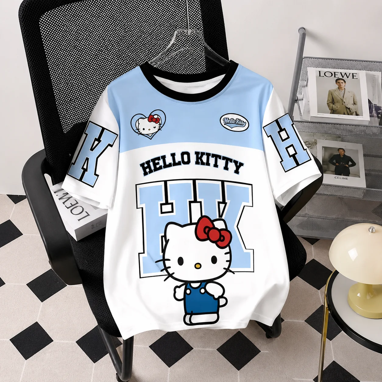 2026 Sommer Bestseller Hello Kitty 3D-Druck Cartoon T-Shirt Rundhals Lässige Streetwear Mode Niedlich Trendy Kinder Erwachsene Unisex – Detail 5