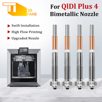 For QIDI Plus4 Bimetal nozzle Ceramic insulation integration HighTemperature Resistance Quick Removal Nozzles