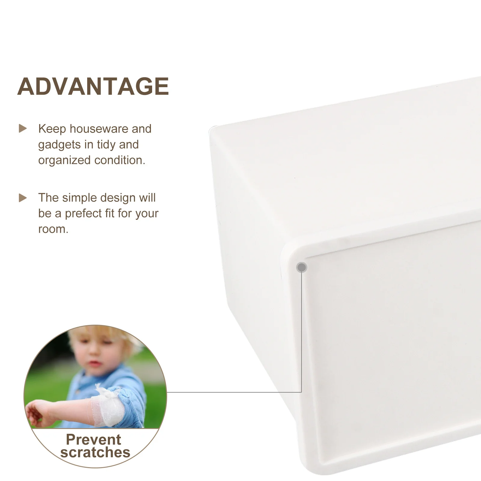 

2Pcs Plastic Sundries Storage Boxes Creative Desktop Organizers Home Storage Case for Office Bedroom Dormitory