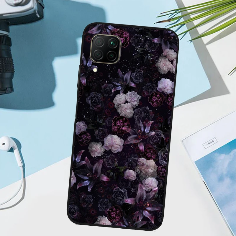 Midnight Floral For Huawei P30 P40 P20 Lite P60 Pro P Smart Nova 9 10 SE 5T 7i 8i 11i Y60 Y61 Y70 Y90 Case