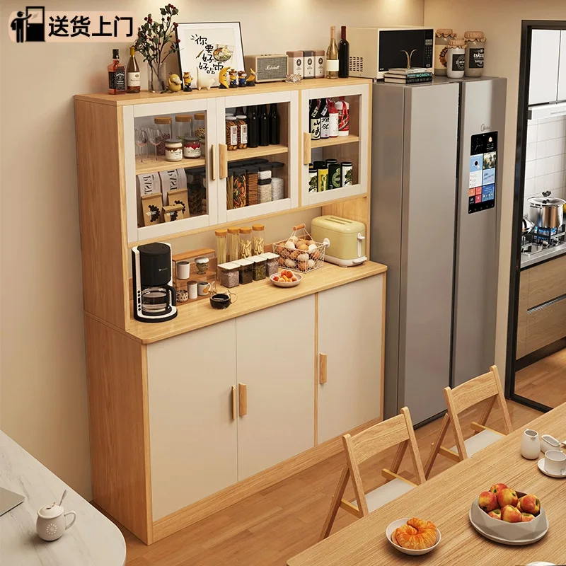 

Modern simple sideboard, wall-to-wall, integrated home wine cabinet, tall cabinet, living room storage