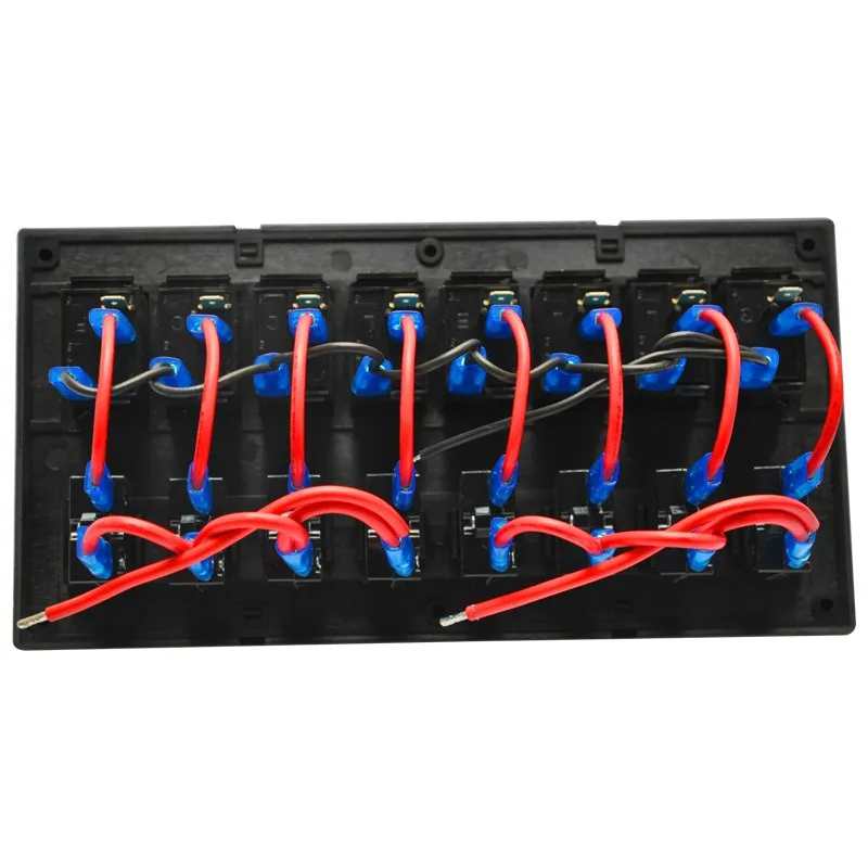 방수 전기 패널 6/8 실린더 스위치 흑백 패널 설치 보트 RV 요트 액세서리