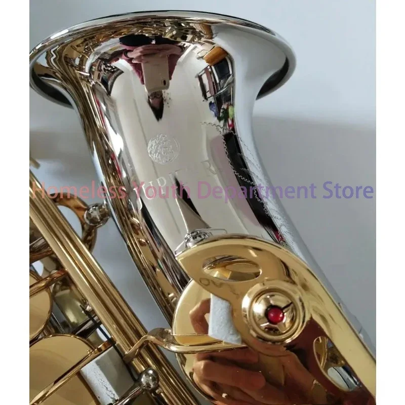 JAS-1100SG Alto Saxophone Eb Melody Brass Instrument Nickel Silver Plated Body Gold Lacquer Keys Saxophone Strap Taste