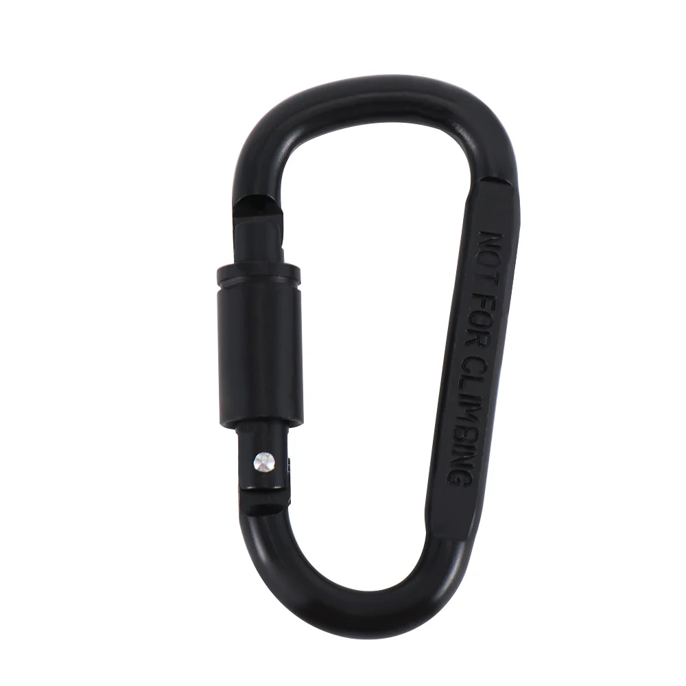 

Durable D Shape Metal with Lock Climbing Aluminum Alloy Carabiner Hook Keyring Key Buckle