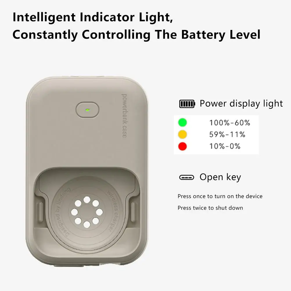 Carregador portátil sem fio power bank caso para apple watch 45mm 44mm bateria sobressalente power bank 1200mah viagem carregamento magnético