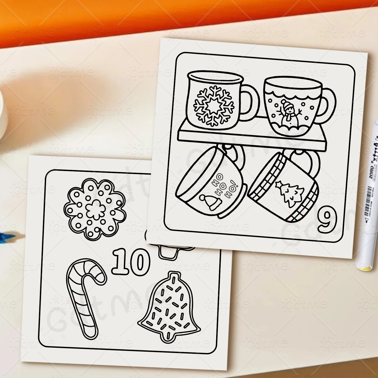 ОДЕЖДАЮЩИЙ КАЛЕНДАРЬНЫЙ РОЖДЕСТВЕННЫЙ Книжка-раскраска для взрослых Рождественская мультяшная тема Обучающая книга-каракули Студенты Детские подарки