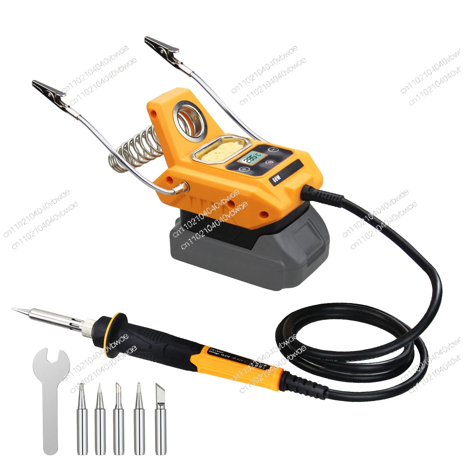 

Convenient rechargeable electric soldering iron welding table with auxiliary welding clip