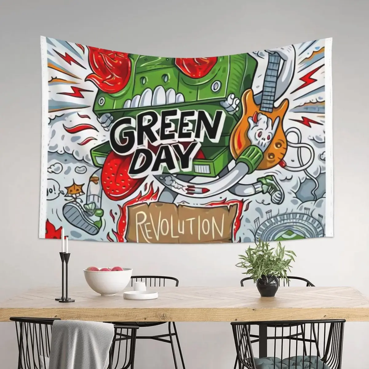 

Green - Day Tapestry Wallpaper Bedroom Room Decorations Wall Coverings Room Design Tapestry