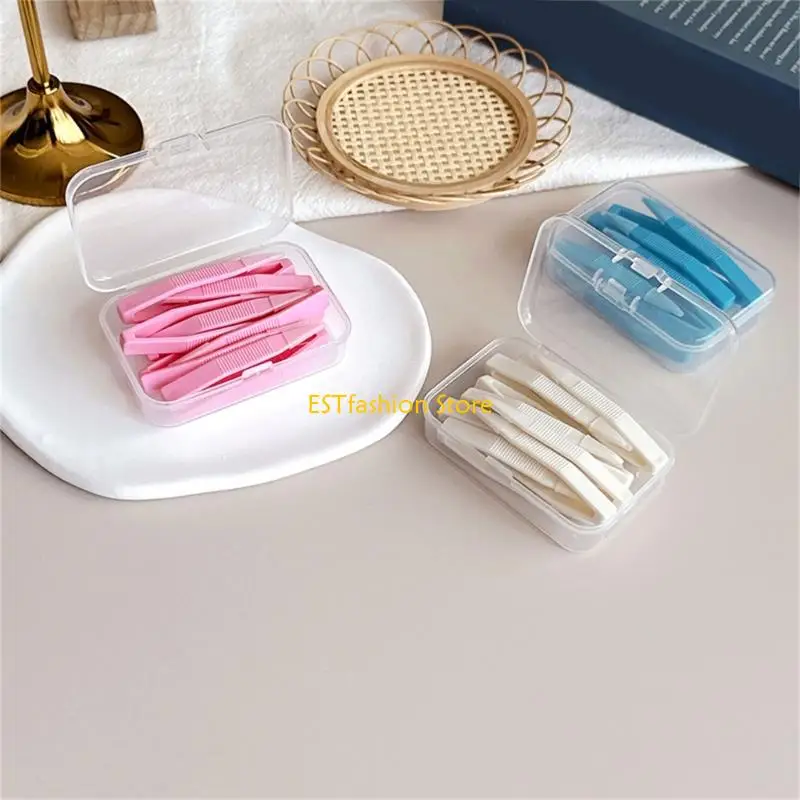 Y5GC 10pcs Travel Contact Lenses Wearing Tool Kits With Casee Easy to Use Lens Applicator Tweezers For Daily Use Convenience
