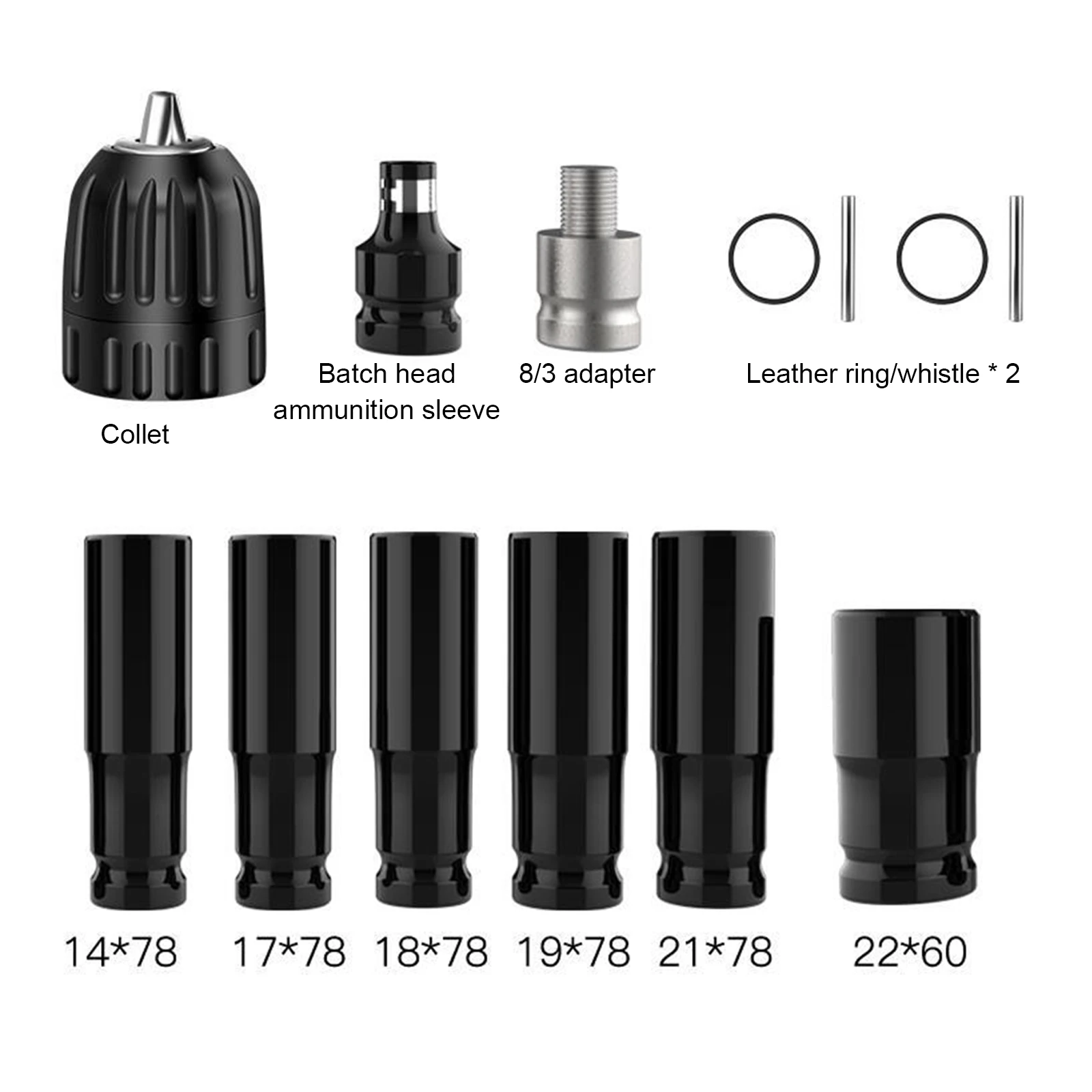 1/2 Inch Impact Wrench Socket Set Hexagonal Square Impact Of Sockets 、14/17/18/19/21/22MM For Electric PAS/Handsteak Key