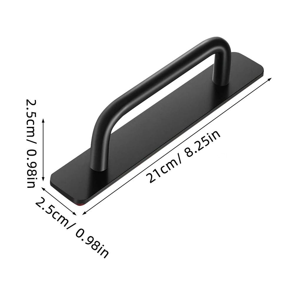

Punch Free Door Handle Black Aluminum Alloy Sliding Door Cabinet Handles Suitable for Kitchen Bathroom Bedroom Closet Wardrobe