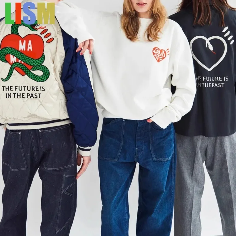 

LISM women's winter clothes y2k hoodies sweatshirt 2025 Casual Loose Cotton Sweatirt round Ne Print Street