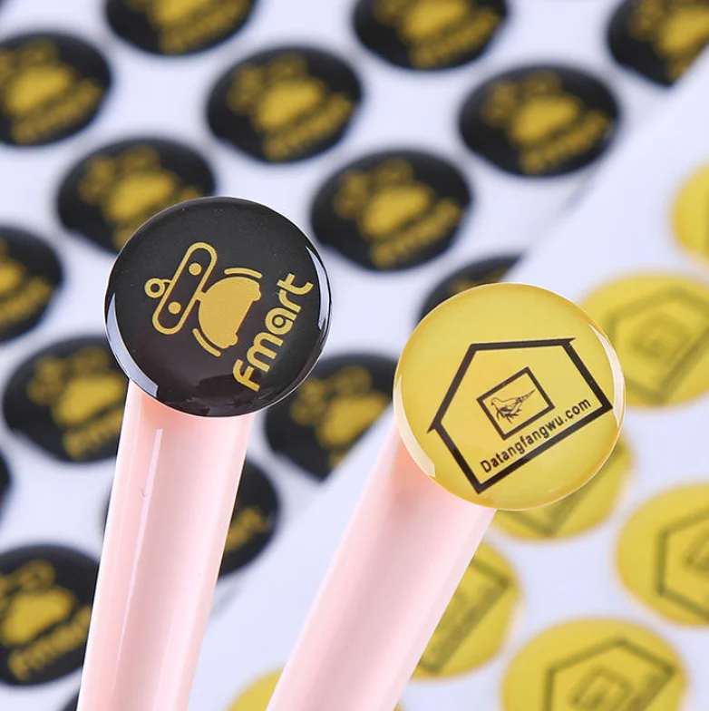 

Customized Transparent Dome Stickers 3D Printed Epoxy Resin Labels Refrigerator Waterproof Stickers