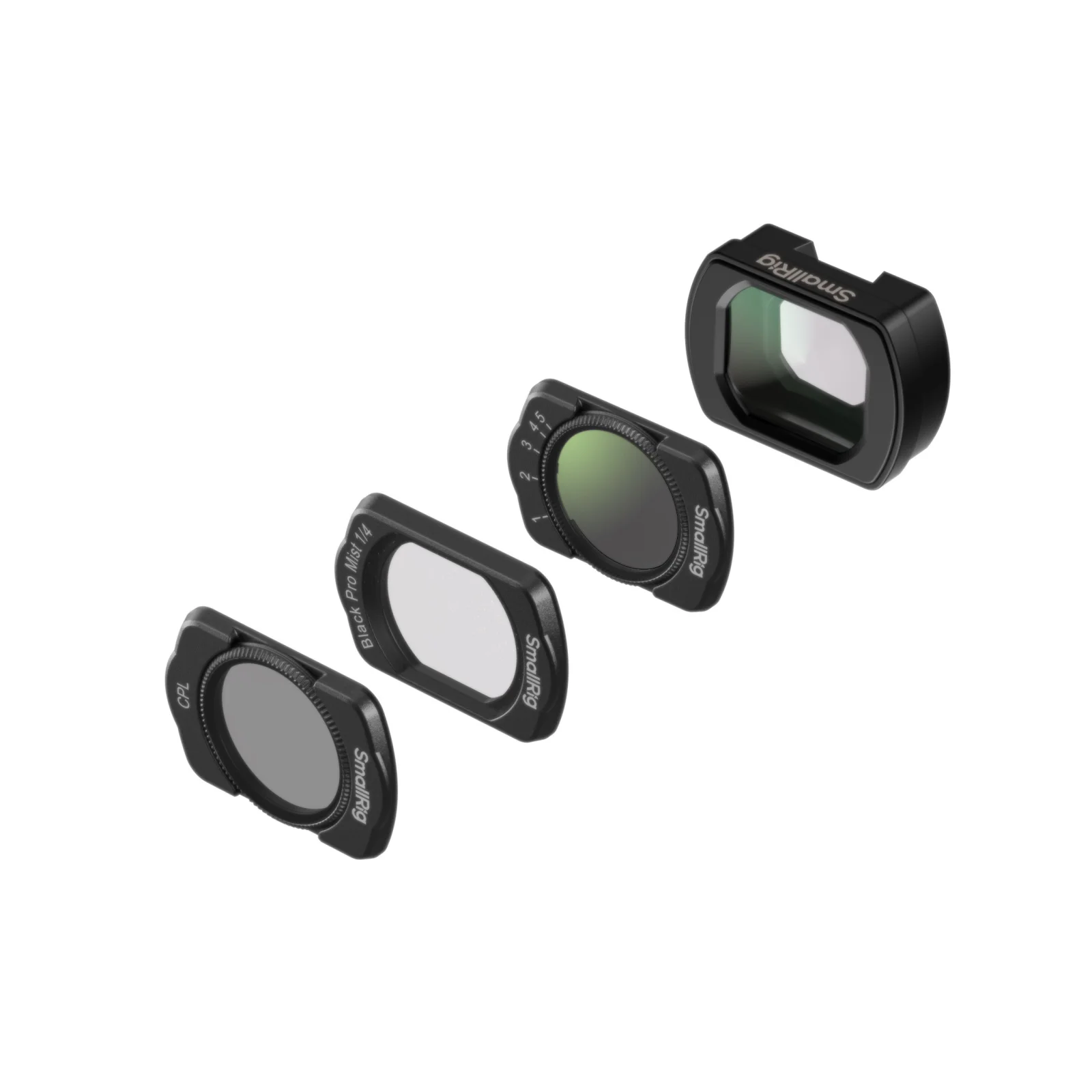 SmallRig Professionele Filterkit voor DJI Osmo Pocket 3 met CPL-filter, 1/4 Effect Black Mist Filter en variabele ND2-ND32 filter