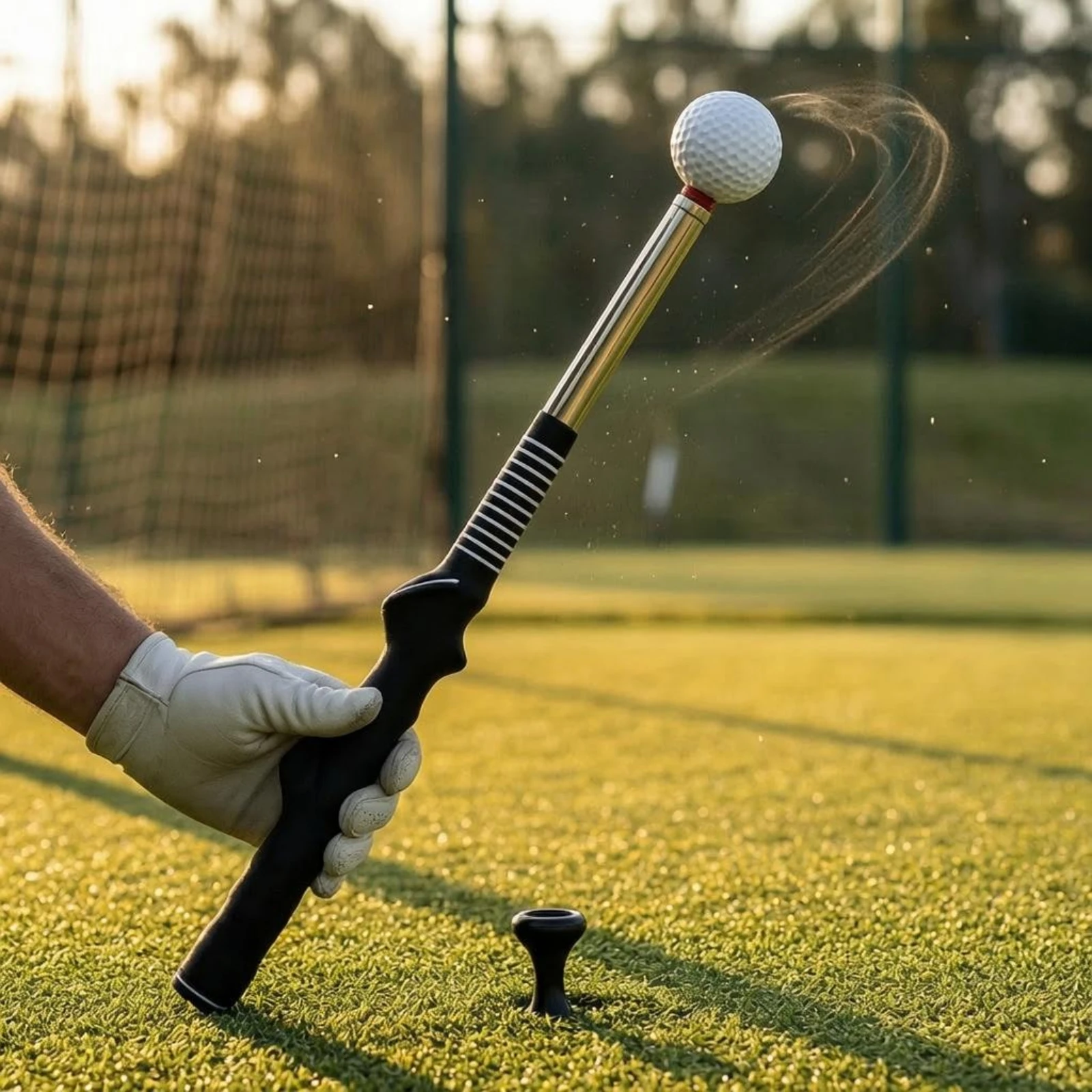 Retractable Golf Swing Practice Aid Indoor Outdoor Use Sports Training Gear Exercise Aid for Indoors - view 3