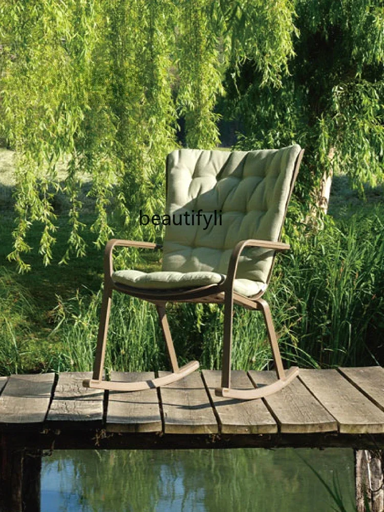 Outdoor Courtyard Terrace Garden Chair Balcony Home Leisure Chair Lazy Rocking Chair