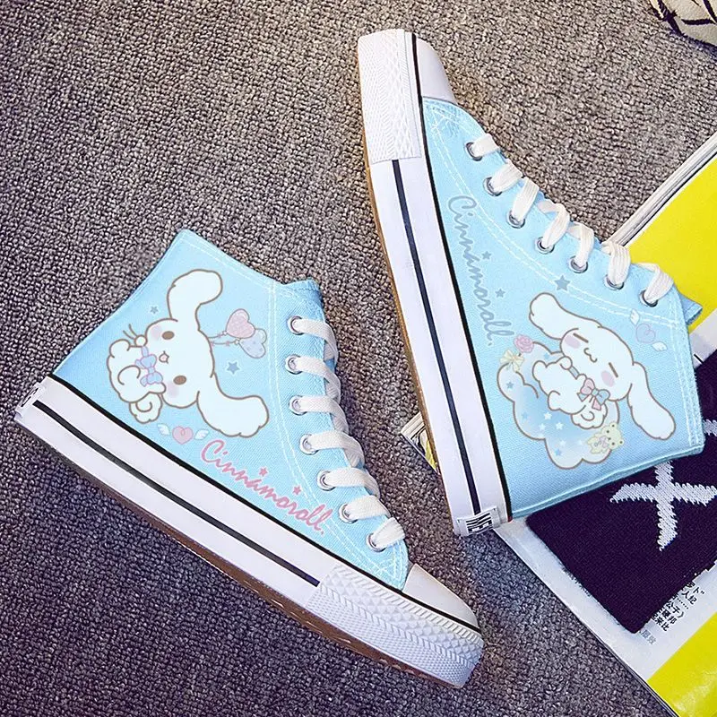 

Cinnamoroll Canvas Shoes Kawaii Japanese Student Y2K Kawaii Cartoon Casual Fashion Shoes Cute Girl High Top Sports Shoes gift
