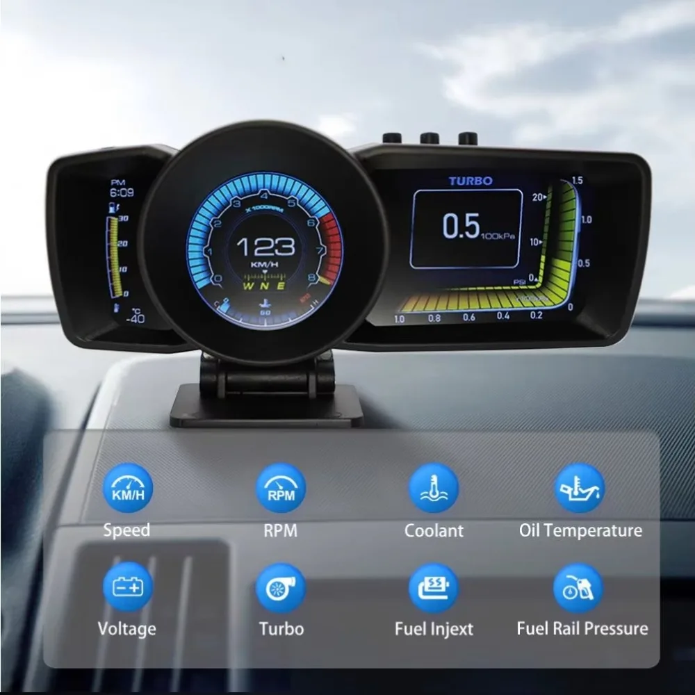 

Диагностические инструменты, цифровой GPS-спидометр, автомобильная навигация, OBD + GPS, умный датчик, автомобильные HUD, дисплеи для головы A600