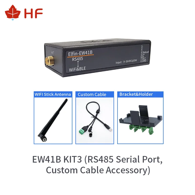 Porta seriale Convertitore modulo server dispositivo Bluetooth da RS485 a WiFi Trasferimento dati protocollo Modbus tramite WiFi