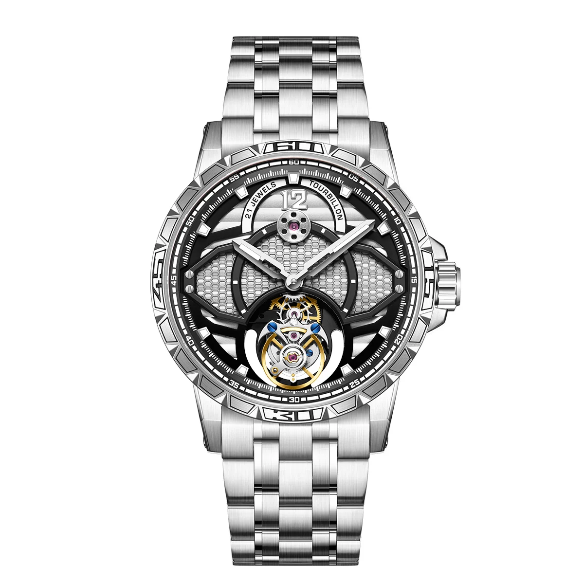 

Raymondoya Роскошные мужские часы с турбийоном и циферблатом, автоматические механические часы Oumashi