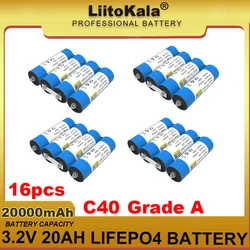 16pcs LiitoKala 3.2V 20Ah Battery LiFePO4 phosphate Cell for 12V 4s Motorcycle Car motor Modification Inverter camping Grade A