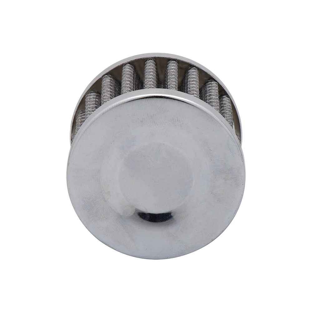 Universal 9mm Small Motorcycle Cold Air Intake Filter Kit, Crank Case Vent Cover Breather for Motorcycle Engine