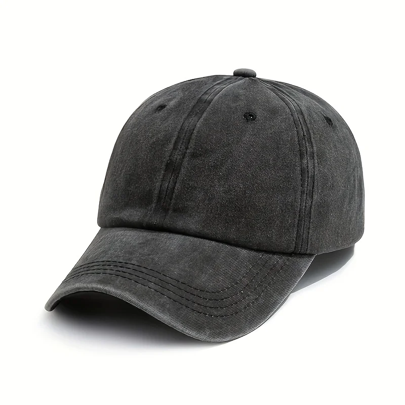 قبعة بيسبول من الدنيم المغسول، قبعة متعددة الاستخدامات للربيع والصيف، قبعة بيسبول كلاسيكية للرجال والنساء