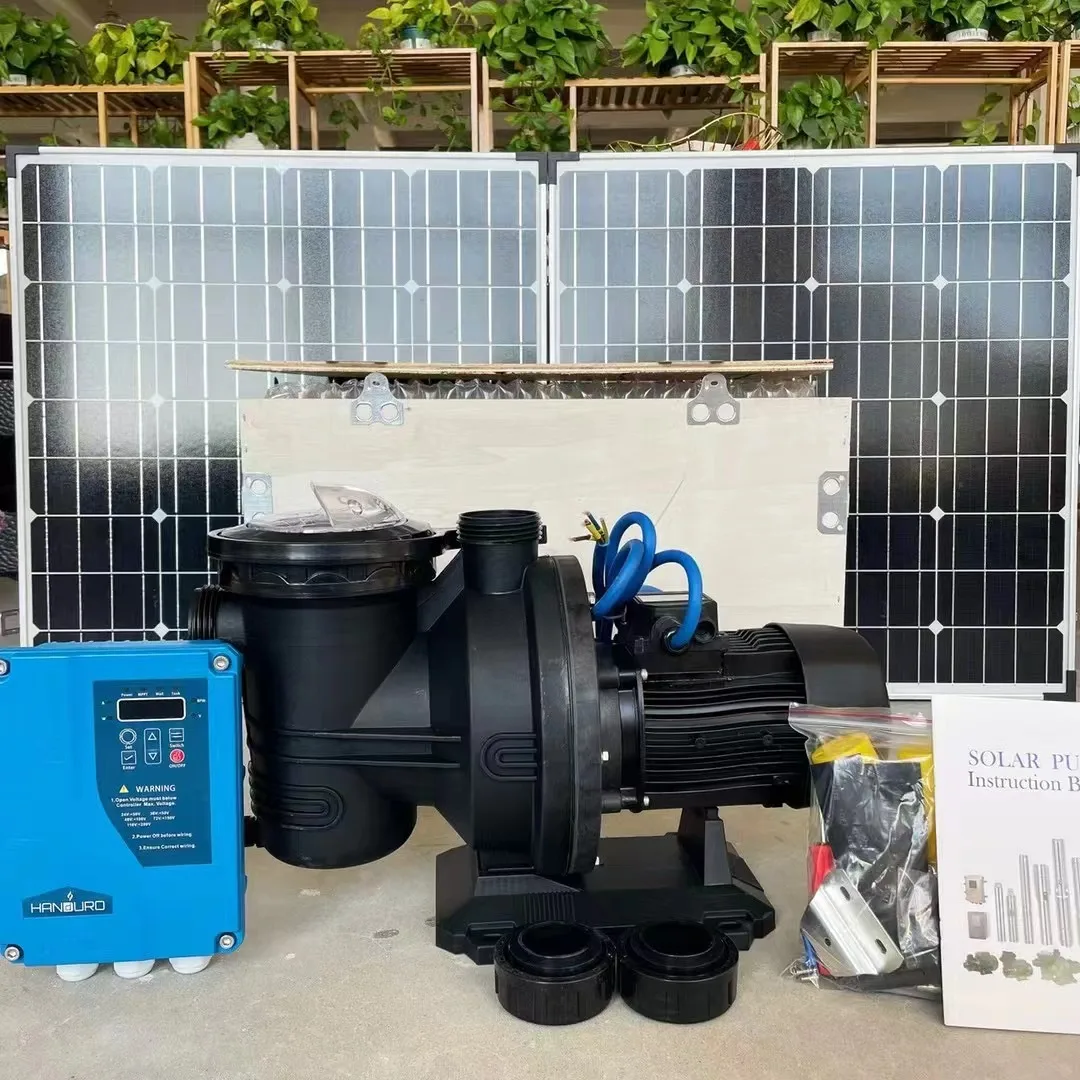 Solar Pump AC/DC 900w DC Solar Pool Pump Kit