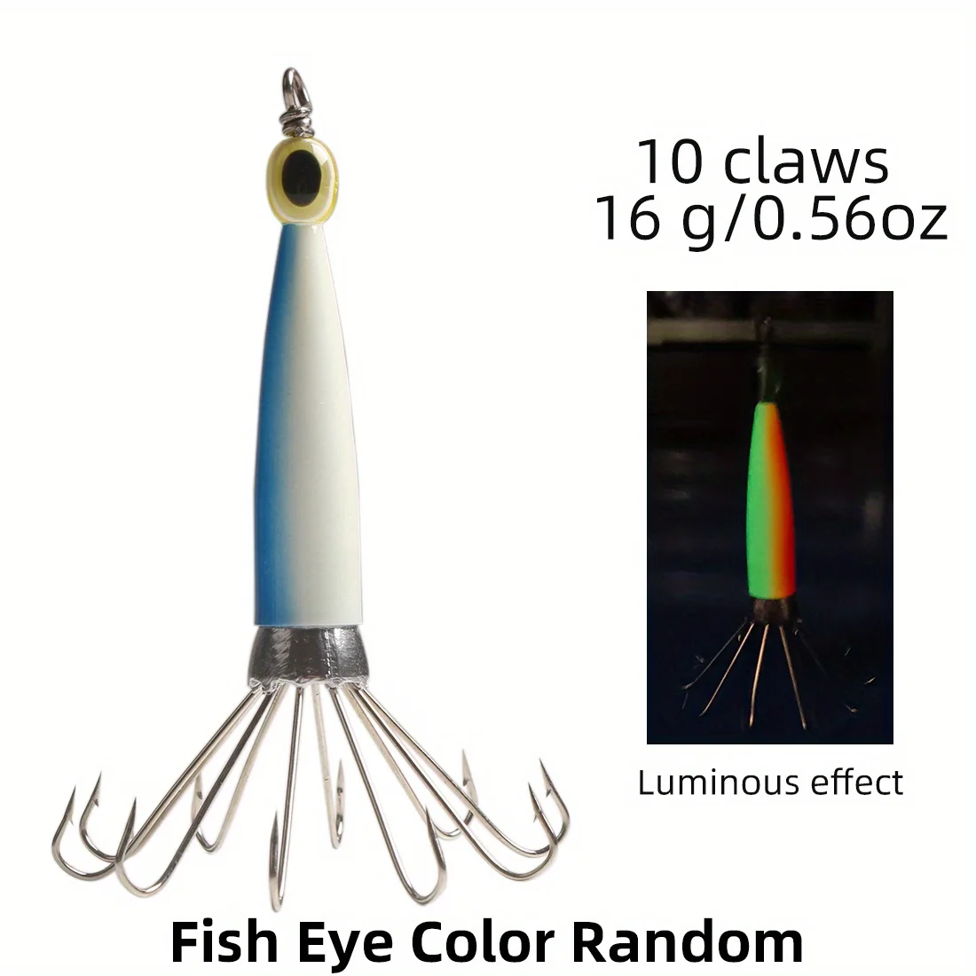 10-Claw Luminous Squid Rocky Hook - Blow Your Fishing Tackle To The Next Level Fishing Hooks Accessories