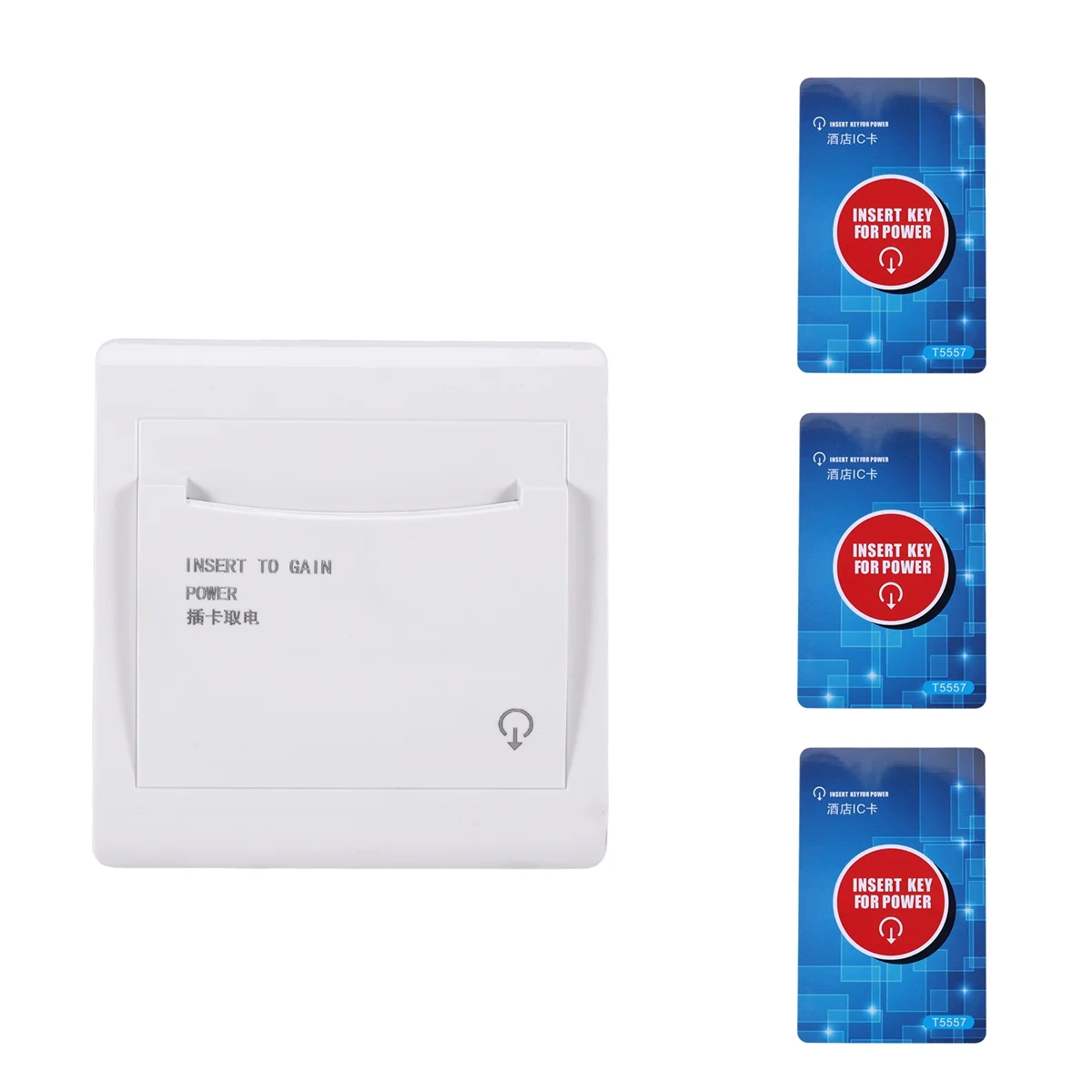 

with 3 Card Hotel House Guest Room Wall Reader Switch 40A Energy Saving Insert Key for Power