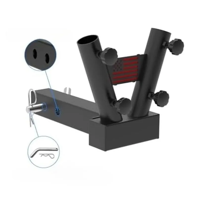 

Truck boom hitch device is suitable for RV, camper, off-road vehicle hitch device flagpole bracket