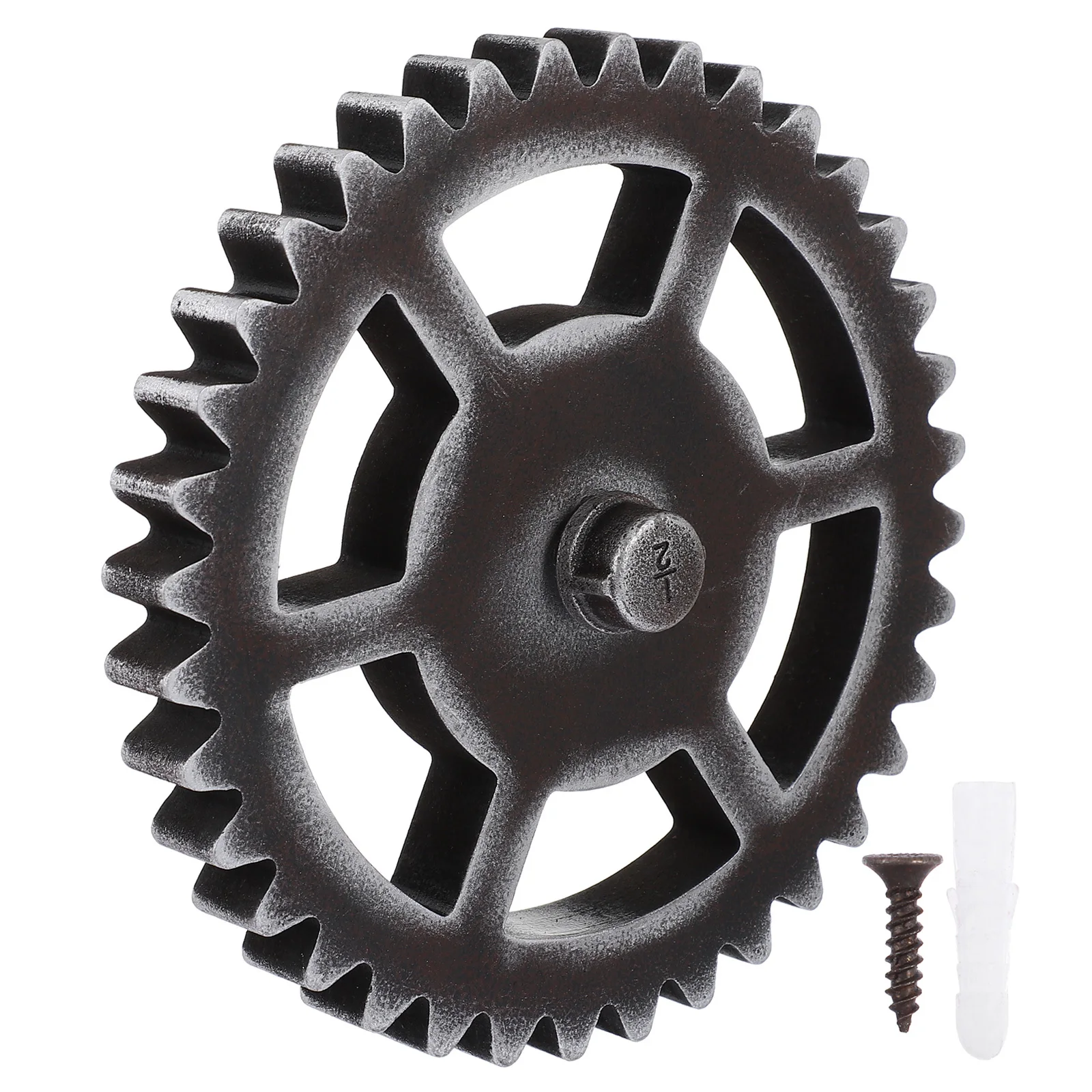 

1Pcs Home Wood Gear Wall Hanging Retro Round Gear Pendant Industrial Style Wall Decor Living Room Home Bar Cafe Decor