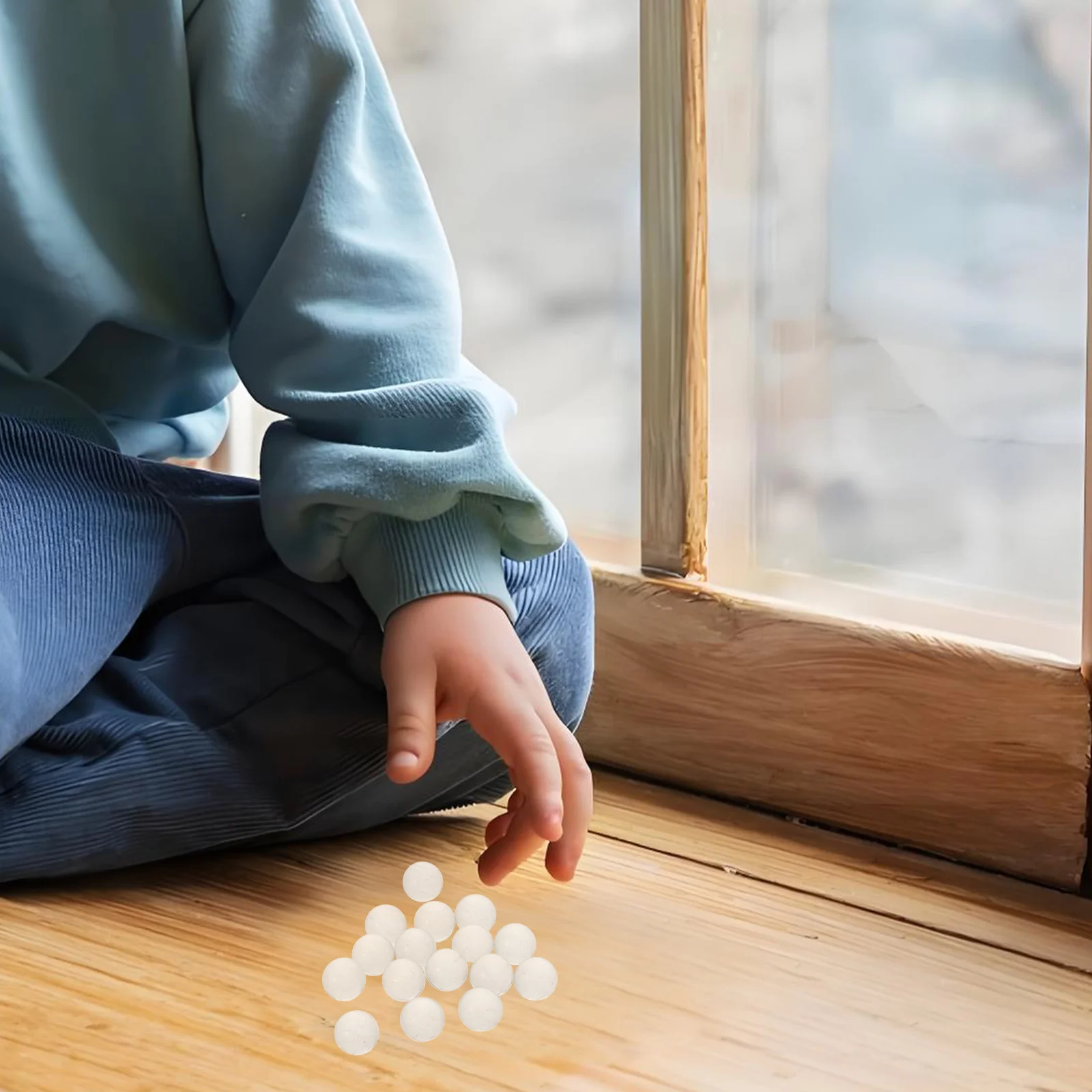 30 pçs mármores de vidro contas redondas claras para damas chinesas acessórios do jogo bolas decorativas em massa diy artesanato tanque de peixes casa