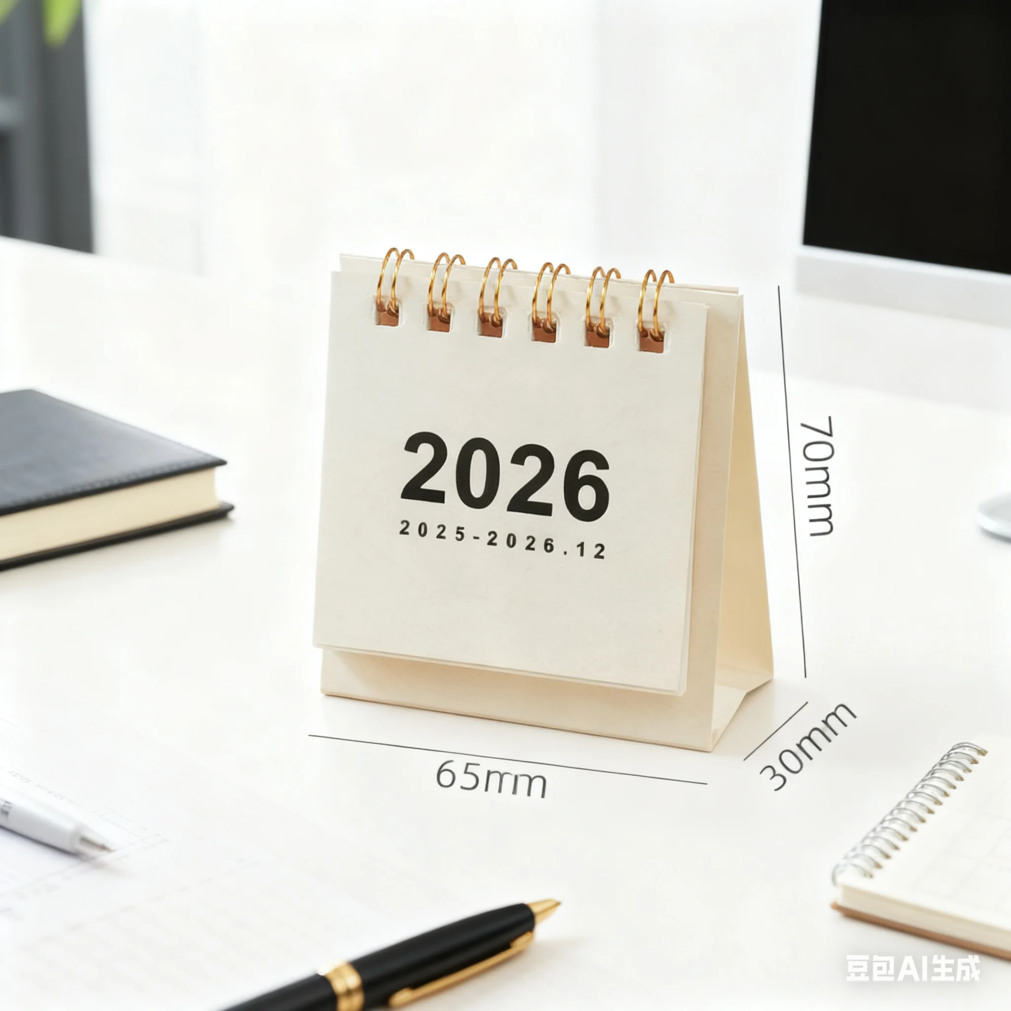 2026 Nuovo mini calendario semplice Calendario a spirale creativo Piccolo calendario da tavolo Planner Decorazione desktop Cancelleria per ufficio