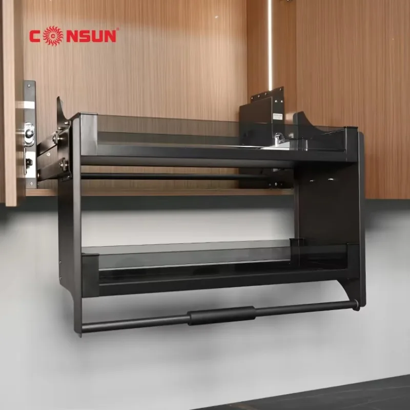 

Kitchen Elevator System High Cabinet Lift Up and Down Basket Electric Kitchen Lift Basket