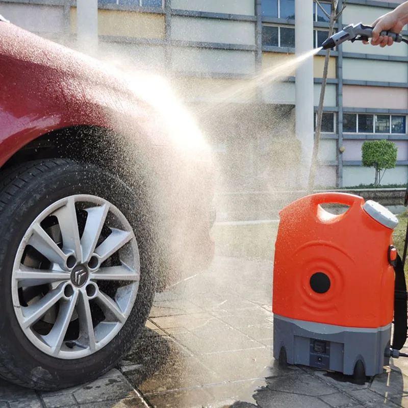 12V portable pressure washer for car bike cleaning with 17L water tank
