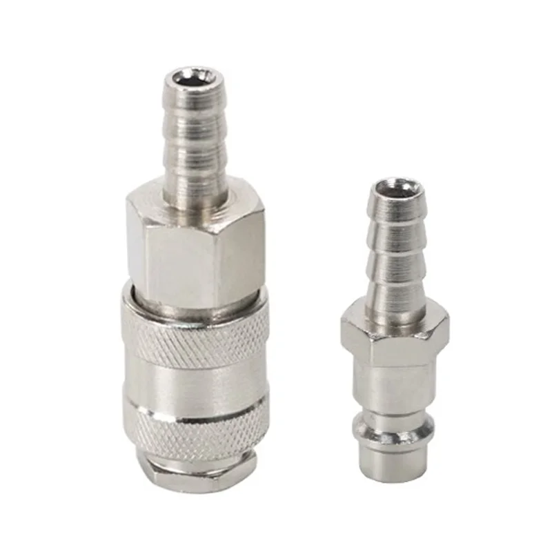 1Set European EU Type Pneumatic Fitting Connector Quick Coupler For Air Compressor Hose Barb Nozzle SH PH 6MM 8MM 10MM