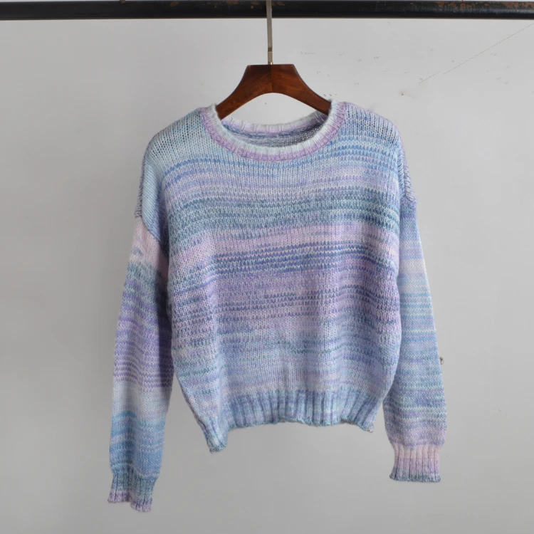 

Свободный женский свитер с коротким рукавом, модный серый толстый вязаный джемпер с длинным рукавом для осени и зимы, новинка