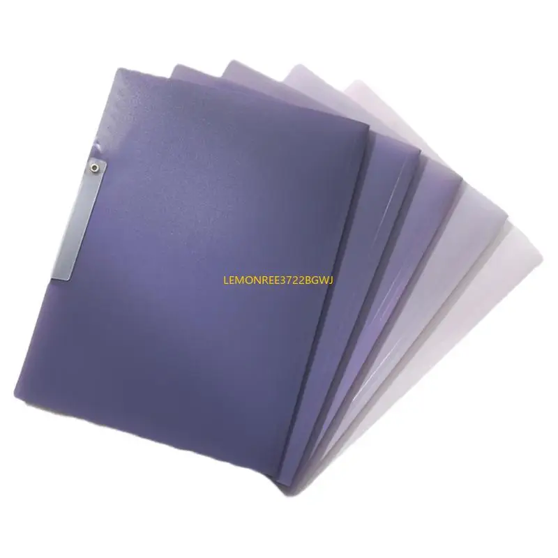 C90C 5PCS回転クランプ付きファイルペーパースリーブ40枚の透明な耐水性