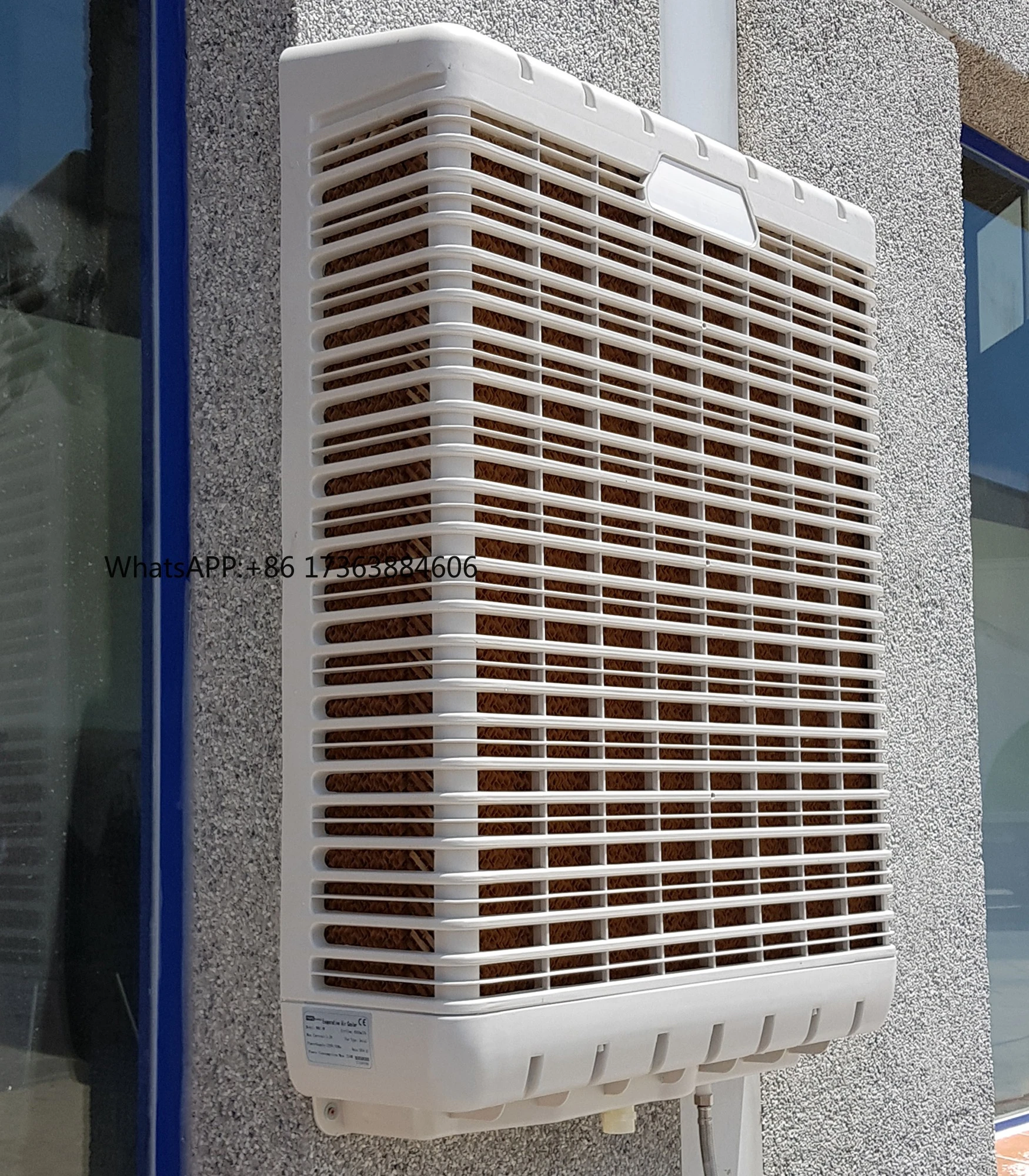 

wall mounted Evaporative Air Swamp Cooler with 6000cmh Quantity Cover Ordinary Motor Power Item Building Axial Fan